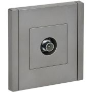 Розетка TV проходная FORTE&PIANO FP529 сталь IEK FP-A10-P-K46
