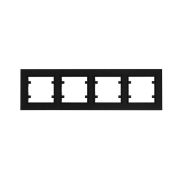 Рамка четверная горизонтальная Karea черн. Makel 56054704