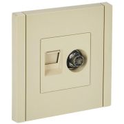 Розетка 2-м TV+RJ45 кат.6 FORTE&PIANO FP437 ваниль IEK FP-AK20-2-K10