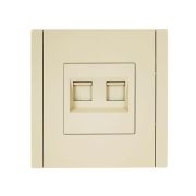Розетка компьютерная 2-м RJ45 кат.6 FORTE&PIANO FP434 ваниль IEK FP-K20-2-K10