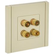 Аудиорозетка 4-м FORTE&PIANO FP439 ваниль IEK FP-S40-K10