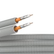 Электротруба ПВХ гибкая гофрированная d20мм с коаксиальным кабелем SAT нг(А)-HF (уп.50м) сер. DKC 9VE92050
