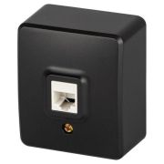 Розетка Эксперт 11-3203-05 информационная RJ45 IP20 ОУ антрацит Эра Б0062988