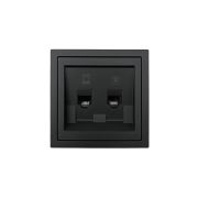 Розетка компьютер+телефон СП ZIMA IP20 с модулем Cat 6 черн. бархат LEZARD 704-4288-144
