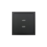 Розетка 1-мест. с 2-мест. USB разъем СП ZIMA IP20 черн. бархат LEZARD 704-4288-192