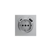 Розетка 1-мест. с/з Type-C+USB разъем СП ZIMA IP20 сер. матов. LEZARD 704-7488-181TC