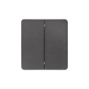 Выключатель для жалюзи 2-кл. СП ROUND MIELE 10А возвратный титан Kranz KR-78-0711-2