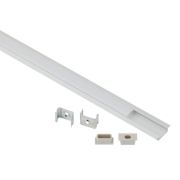 Комплект с врезным анодированным профилем 2206-1m 22х6мм. 1м САВ251 сереб. Эра Б0062794