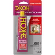 Герметик силиконовый универсальный ЭКОН 70мл на единичном блистере момент бел. Момент C0043195