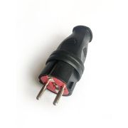 Вилка прямая 16А IP44 черн. КОСМОС VKsm-Z-IP(B)16A