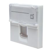 Панель лицевая 1 порт 45х45 Keystone шторка откидное маркиров. окно (DIY) SUPRLAN 10-0301-1