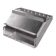 Угол для лотка вертикальный внутренний 90град. 400х100 Стандарт с крышкой Промрукав PR16.0603