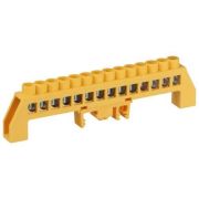 Шина PE земля в комбинированном изоляторе на DIN-рейку ШНИ-8х12-14-Д желт. NO-224-119 Эра Б0062958