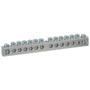 Шина PEN земля-ноль 6х9мм 14/1 никелированная с креплениями по центру NO-224-82 Эра Б0062876