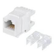 Модуль Keystone Jack RJ-45(8P8C) UTP неэкранир. кат.6 тип 180град. бел. PRO Rexant 02-0250