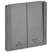 Выключатель жалюзи СП FORTE&PIANO 10А FP511 сталь IEK FP-V15-0-10-1-K46