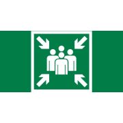 Знак «Место сбора» 180х90мм для аварийно-эвакуационного светильника Compact VARTON V5-EM04-60.004.020