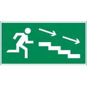 Знак «ПО ЛЕСТНИЦЕ ВНИЗ ВПРАВО» 300х150мм для аварийно-эвакуационного светильника Giant/Vision/Twofold/Evade VARTON V5-EM03-60.003.037