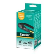 Фонарь аккумуляторный налобный 3.7В лента 2 LED 3Вт 4 режима сенсор Type-C бокс LED53416 черн. Camelion 15748