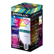 Лампа светодиодная DISCO 3Вт Е27 RGB 220-240В LED-A75DIS-3W-E27 Ergolux 14541