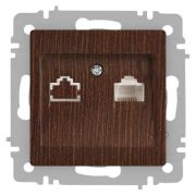 Розетка компьютерная 1-м СП Accent 6-303-10 RJ45 IP20 венге Intro Б0063643