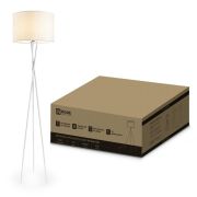 Светильник ТНО 04-Е27-NW 230В торшер напольн. под лампу беж. абажур/бел. тренога IN HOME 4690612059563