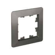 Рамка 1-м AtlasDesign Air сталь/дым. черн. SE ATN220901