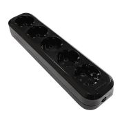 Колодка удлинителя 5-м с заземл. АБС-пластик черн. UNIVersal 2238