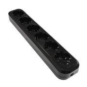 Колодка удлинителя 6-м с заземл. АБС-пластик черн. UNIVersal 2240