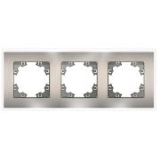 Рамка 3-м Афина стеклянная мокко UNIVersal 2286