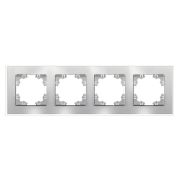 Рамка 4-м Афина стеклянная серебр. UNIVersal 2269