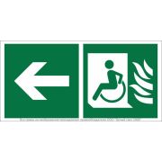 Знак безопасности BL-3015B.E86 «Эвакуационные пути для инвалидов налево» Белый свет a32504