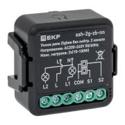 Реле умное в подрозетник 2-канальное Zigbee Connect Select без нейтрали EKF ssh-2g-zb-nn