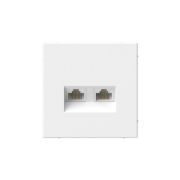 Розетка компьютерная 2-м ArtGallery RJ45 + RJ45 кат.5E механизм лотос SE GAL001385