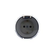 Розетка 1-м СП OSEN IP44 с заземл. с крышкой ПБТ механизм сл. кость LEZARD 743-9088-123BIPCH