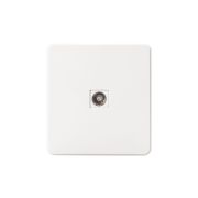 Розетка телевизионная TV СП ROUND MIELE перламутр Kranz KR-78-0723-1