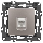 Розетка компьютерная Elegance 14-3107-16 RJ45 титан Эра Б0065764