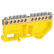 Шина PE земля на DIN-изоляторе ШНИ-6х9-12-Д NO-224-91 желт. Эра Б0062837