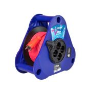 Удлинитель на треугольной катушке 4х30м без заземл. 16А IP44 3.5кВт КГ 2х2.5 УКП КОСМОС YKTKsm30m-4g(2.5)KG