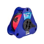 Удлинитель на треугольной катушке 4х50м без заземл. 16А IP44 3.5кВт ПВС 2х2.5 УКП КОСМОС YKTKsm50m-4g(2.5)