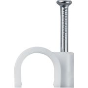 Скоба крепежная круглая с гвоздем d12мм OCR-12-50 пластик. (уп.50шт) ОНЛАЙТ 90695