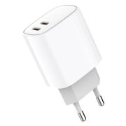 Устройство зарядное сетевое с двумя портами USB-C + USB-C 20Вт Rexant 18-2210