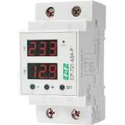 Реле напряжения с контролем тока и мощности CP-721-63A-P 1ф 1НО 63А 90..450В TrueRMS. F&F EA04.009.027