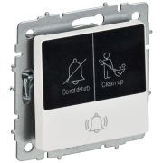 Кнопка звонка BRITE ВС10-1-9-БрАБ 10А для отелей с индикацией механизм арктич. бел. IEK BR-V14-2-10-K91