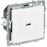 Розетка СП BRITE USB C 65Вт высокоскор. заряд. РЮ12-1-БрАБ арктич. бел. IEK BR-U13-065-K91