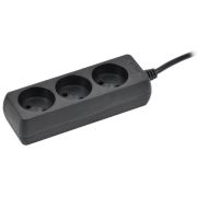 Удлинитель 3х3м без заземл. 10А IP20 У3 250В ПВС 2х0.75 черн. IEK WYP10-06-03-03-K02