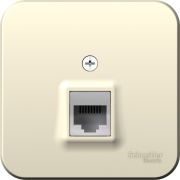 Розетка компьютерная 1-м ОП Blanca RJ45 кат.5E с изолир. пластиной молочн. SE BLNIA045002