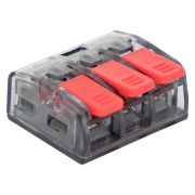 Клемма строительно-монтажная СМК 221-413 3-проводная 0.2-4кв.мм (уп.100шт) PROxima EKF plc-smk-221-413