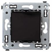 Выключатель 1-кл. 2мод. СП Avanti «Черный квадрат» 16А IP20 черн. DKC 4402103