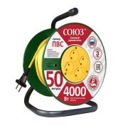 Удлинитель на катушке 4х50м 16А IP20 4кВт Союз 481S-3805